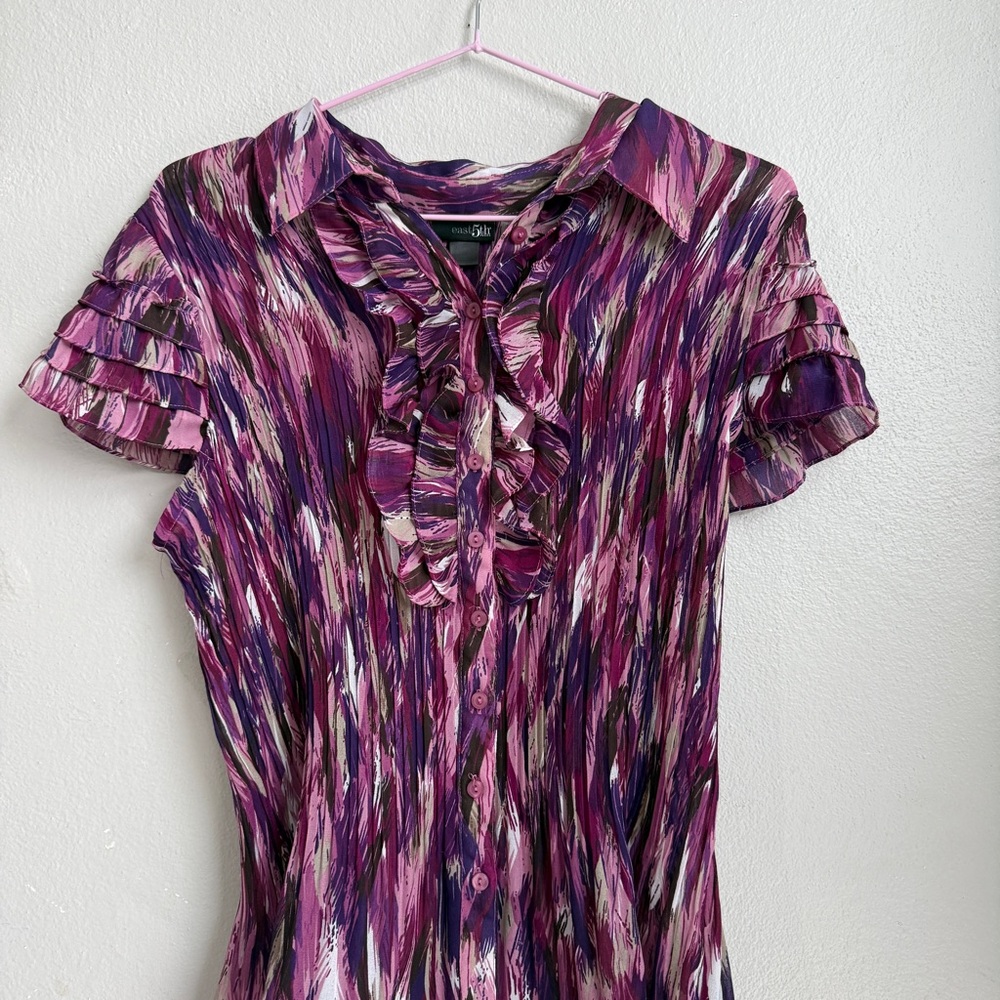 East 5th Multicolor Ruffled Blouse - Picture 2 of 5